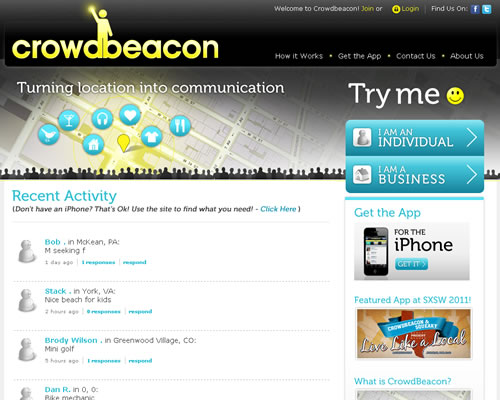 移动版问答网站：Crowdbeacon