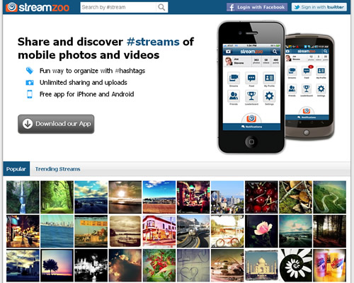 分享并发现移动照片和视频：Streamzoo