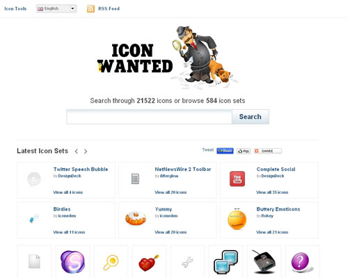 icon图标搜索平台：Icon Wanted