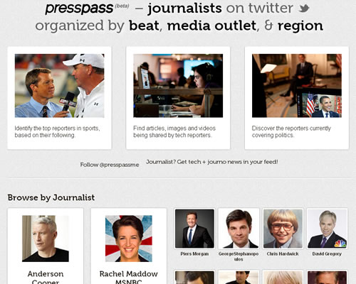 媒体从业者的微博信息：Press Pass