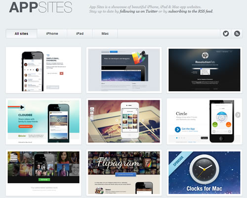 展示iPhone、iPad应用的网站：App Sites