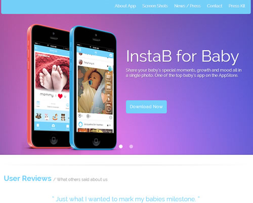 婴儿照片应用，给婴儿的Instagram：InstaB