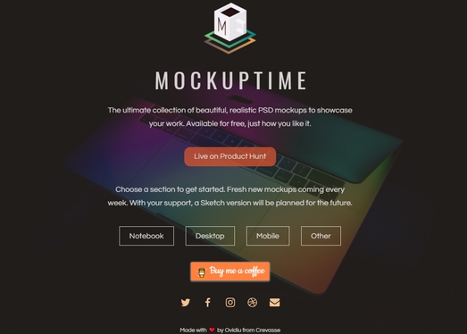 Mockuptime|免费PSD原型模版分享网