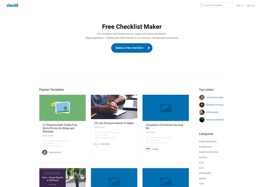 Checkli|在线清单管理网站