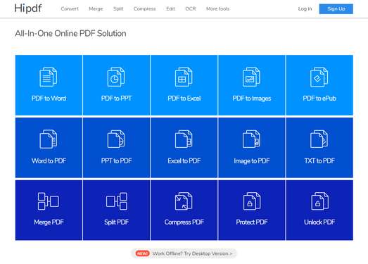 HiPDF|在线一体化免费PDF处理工具