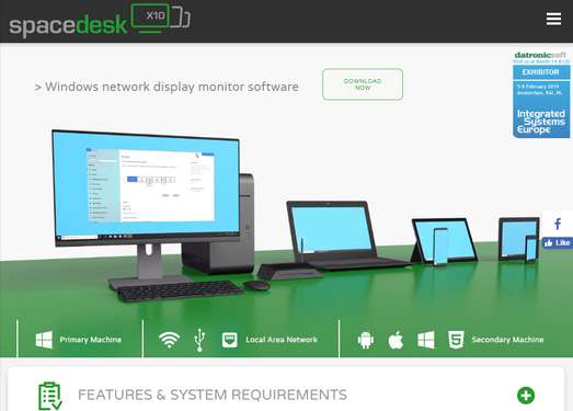 SpaceDesk|跨平台外接显示器延伸工具