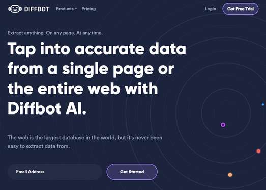 Diffbot|人工智能算法和公共API
