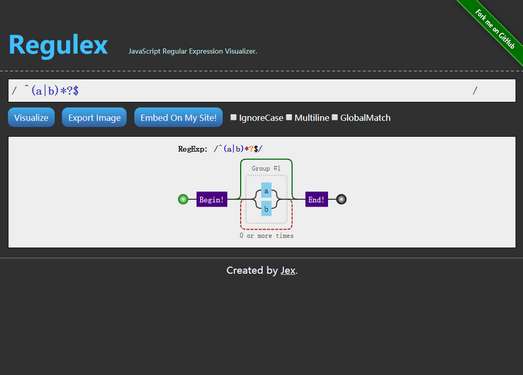 Regulex|在线可视化正则式工具