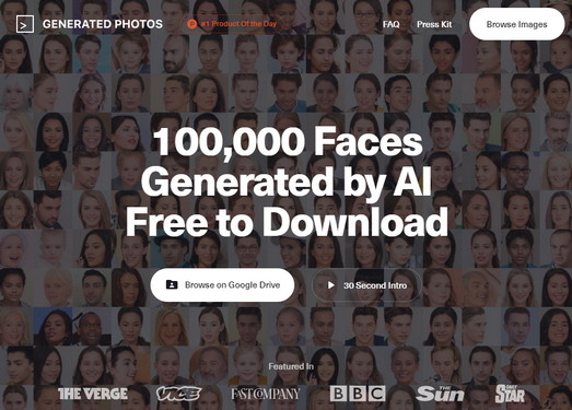 基于AI生成的脸部素材网