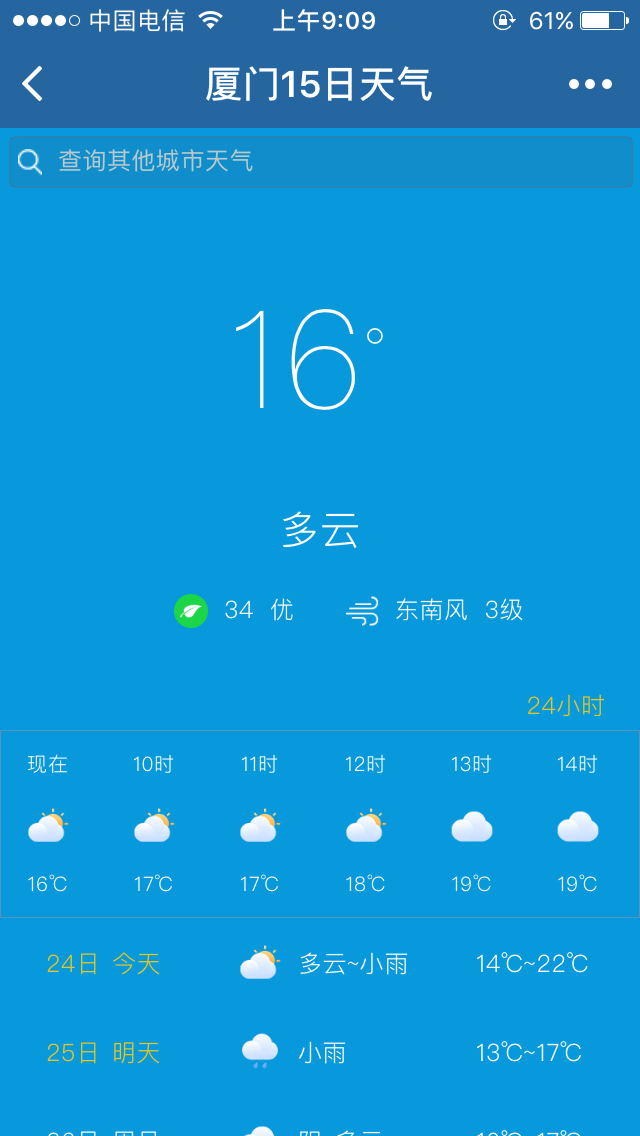 15日天气预报